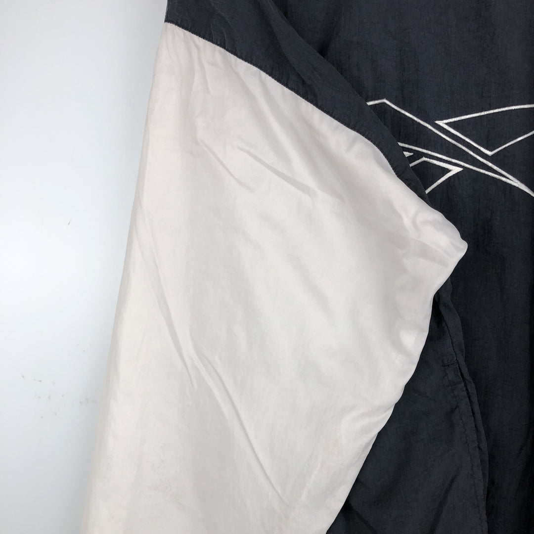 90'S Reebok nylon jacket, men's size L, vintage Nylon black type Vintage Second Hand