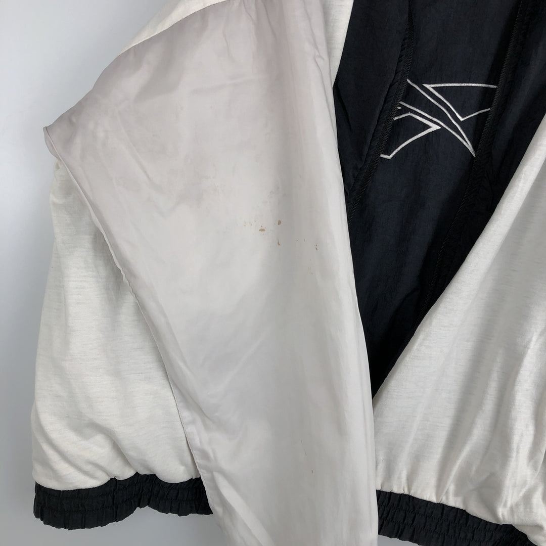 90'S Reebok nylon jacket, men's size L, vintage Nylon black type Vintage Second Hand