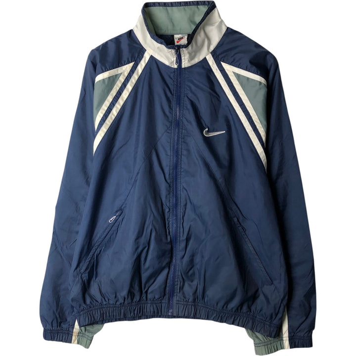 90'S Nike NIKE Back Logo Nylon Jacket Men's Size L Vintage Nylon navy blue type Vintage Second Hand