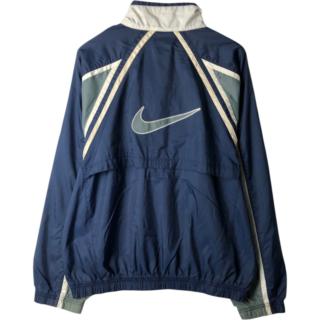 90'S Nike NIKE Back Logo Nylon Jacket Men's Size L Vintage Nylon navy blue type Vintage Second Hand