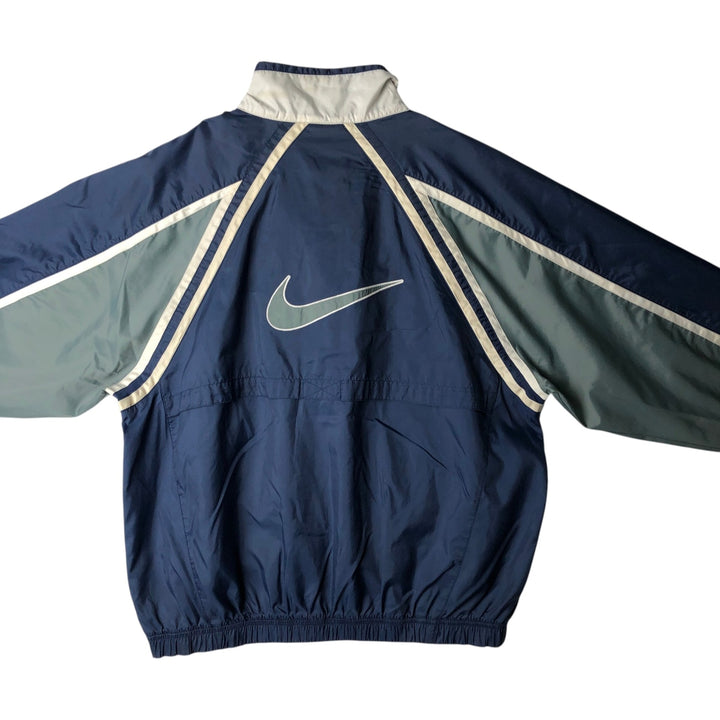 90'S Nike NIKE Back Logo Nylon Jacket Men's Size L Vintage Nylon navy blue type Vintage Second Hand