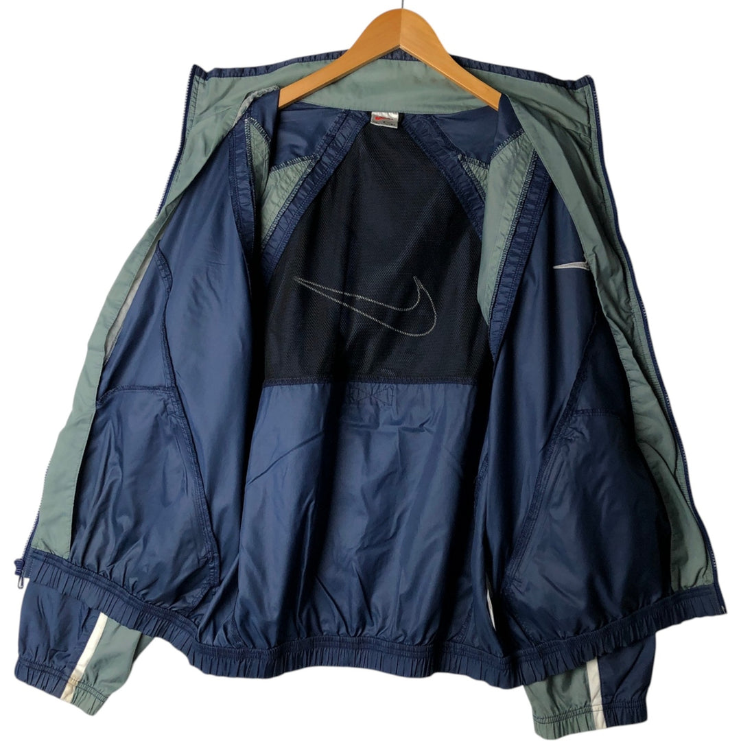 90'S Nike NIKE Back Logo Nylon Jacket Men's Size L Vintage Nylon navy blue type Vintage Second Hand