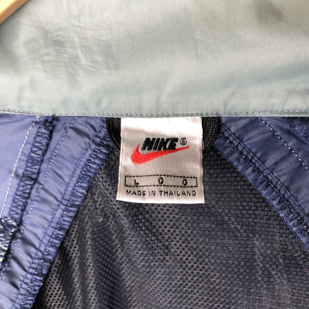 90'S Nike NIKE Back Logo Nylon Jacket Men's Size L Vintage Nylon navy blue type Vintage Second Hand