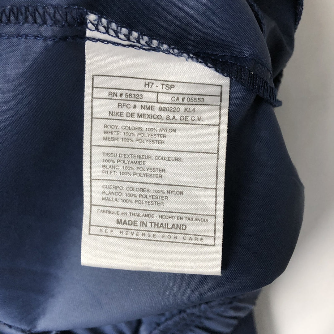 90'S Nike NIKE Back Logo Nylon Jacket Men's Size L Vintage Nylon navy blue type Vintage Second Hand