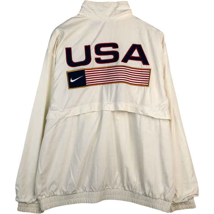90'S Nike Nylon Jacket Men's XL Nylon white type Vintage Second Hand