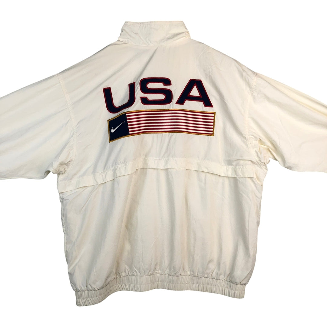 90'S Nike Nylon Jacket Men's XL Nylon white type Vintage Second Hand