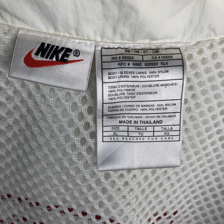 90'S Nike Nylon Jacket Men's XL Nylon white type Vintage Second Hand