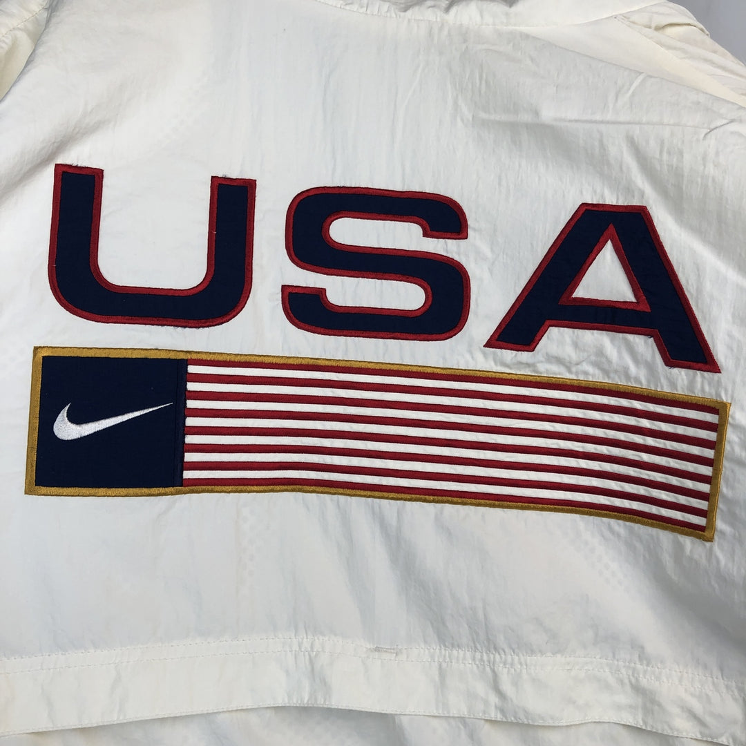 90'S Nike Nylon Jacket Men's XL Nylon white type Vintage Second Hand