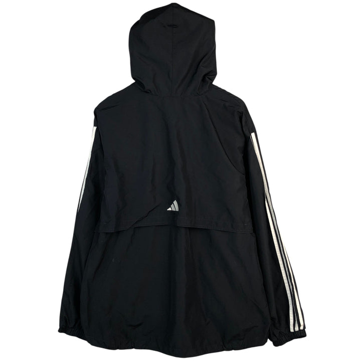 Adidas hooded nylon pullover, men's size M (approx.) polyester black type Vintage Second Hand