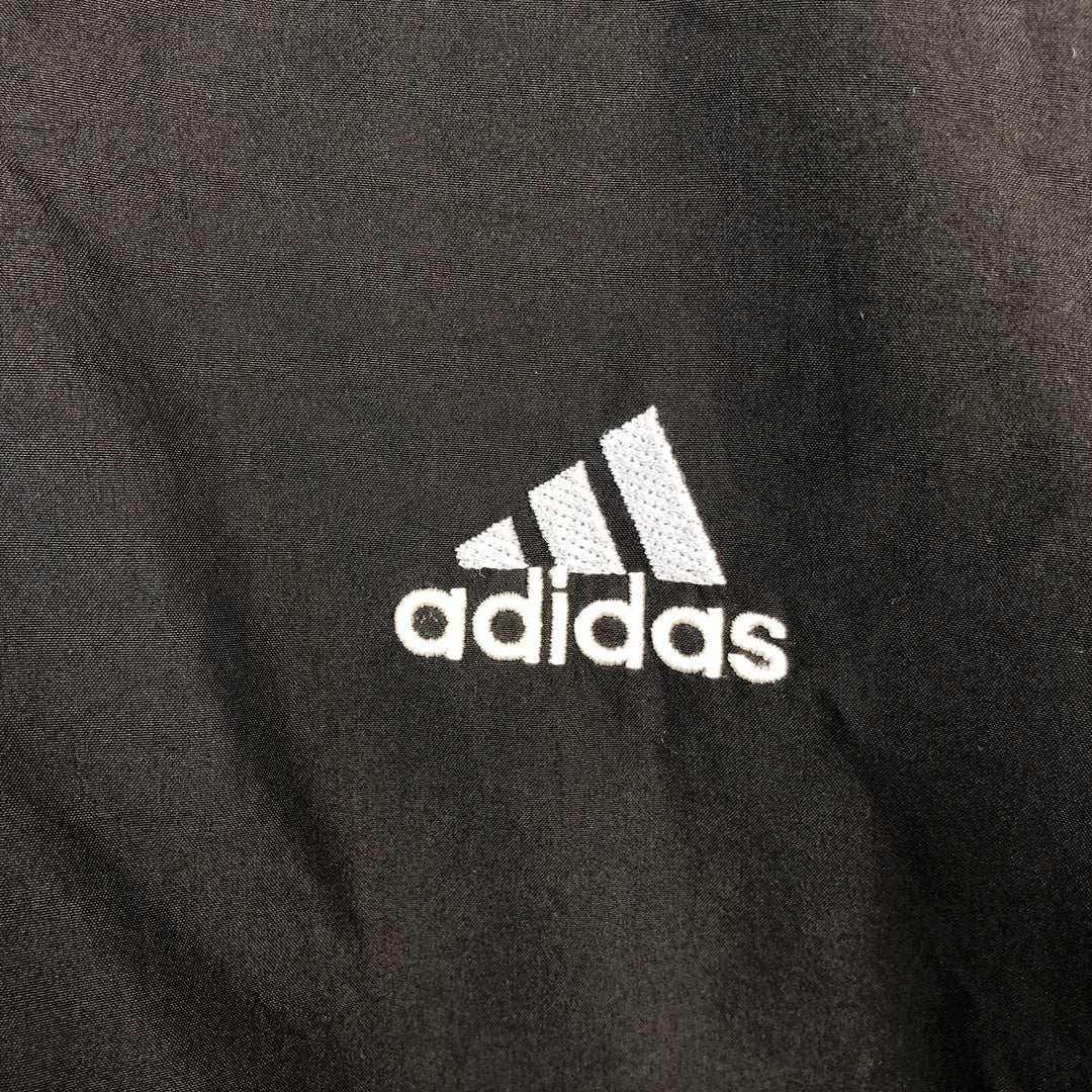 Adidas hooded nylon pullover, men's size M (approx.) polyester black type Vintage Second Hand