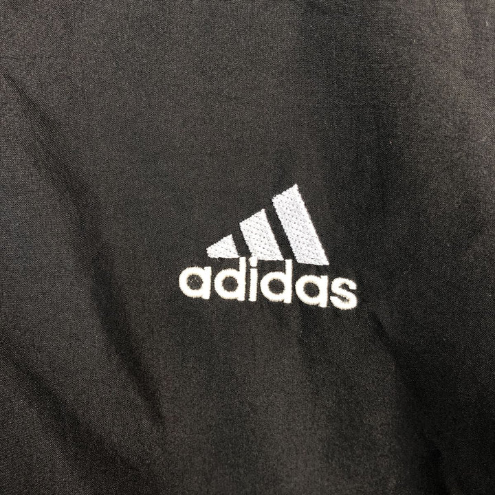 Adidas hooded nylon pullover, men's size M (approx.) polyester black type Vintage Second Hand