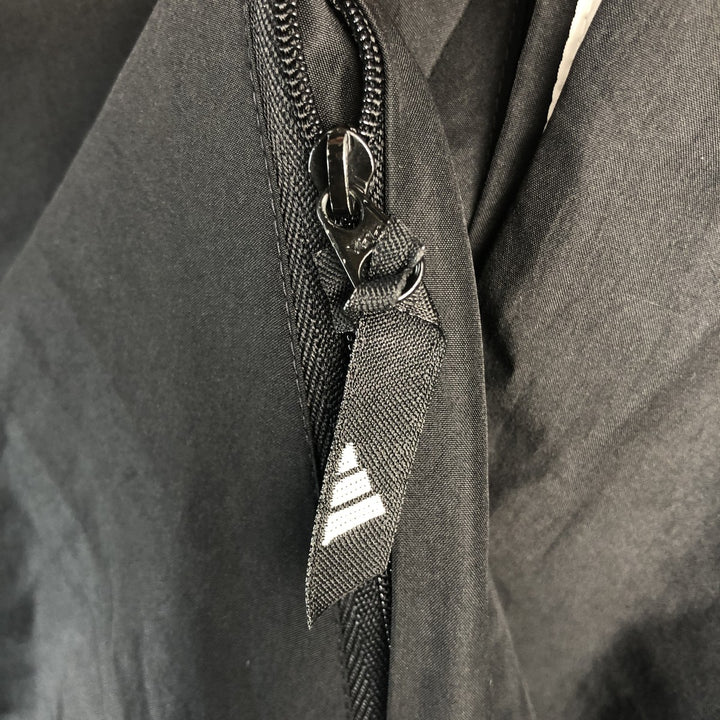 Adidas hooded nylon pullover, men's size M (approx.) polyester black type Vintage Second Hand