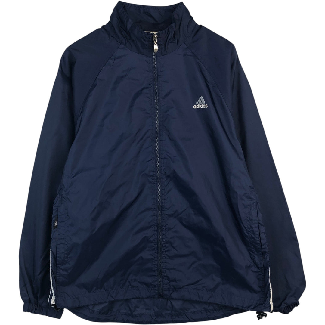 90s~00'S Adidas nylon jacket, men's size M Nylon navy blue type Vintage Second Hand