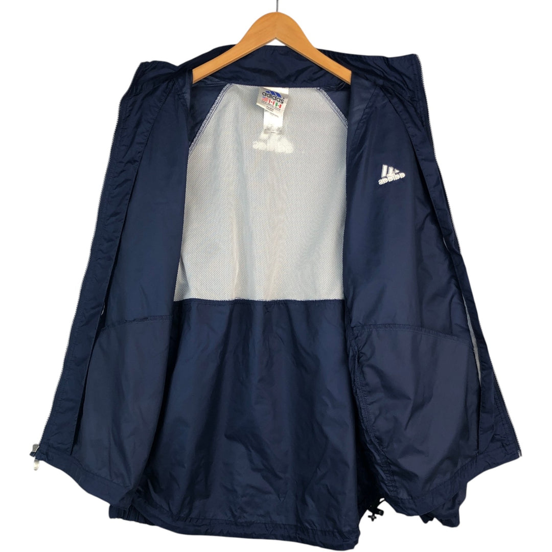 90s~00'S Adidas nylon jacket, men's size M Nylon navy blue type Vintage Second Hand