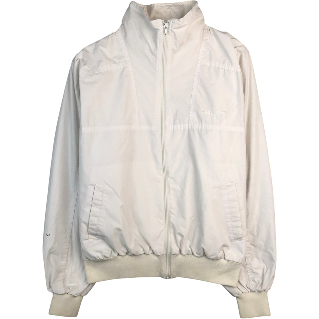 Adidas windbreaker, men's size M polyester white type Vintage Second Hand