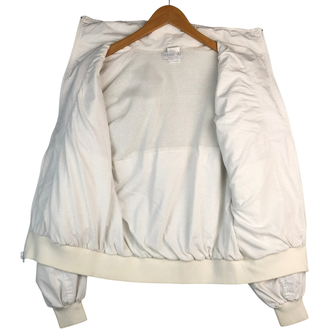 Adidas windbreaker, men's size M polyester white type Vintage Second Hand