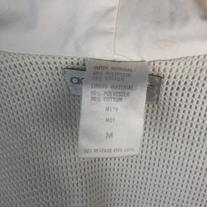 Adidas windbreaker, men's size M polyester white type Vintage Second Hand