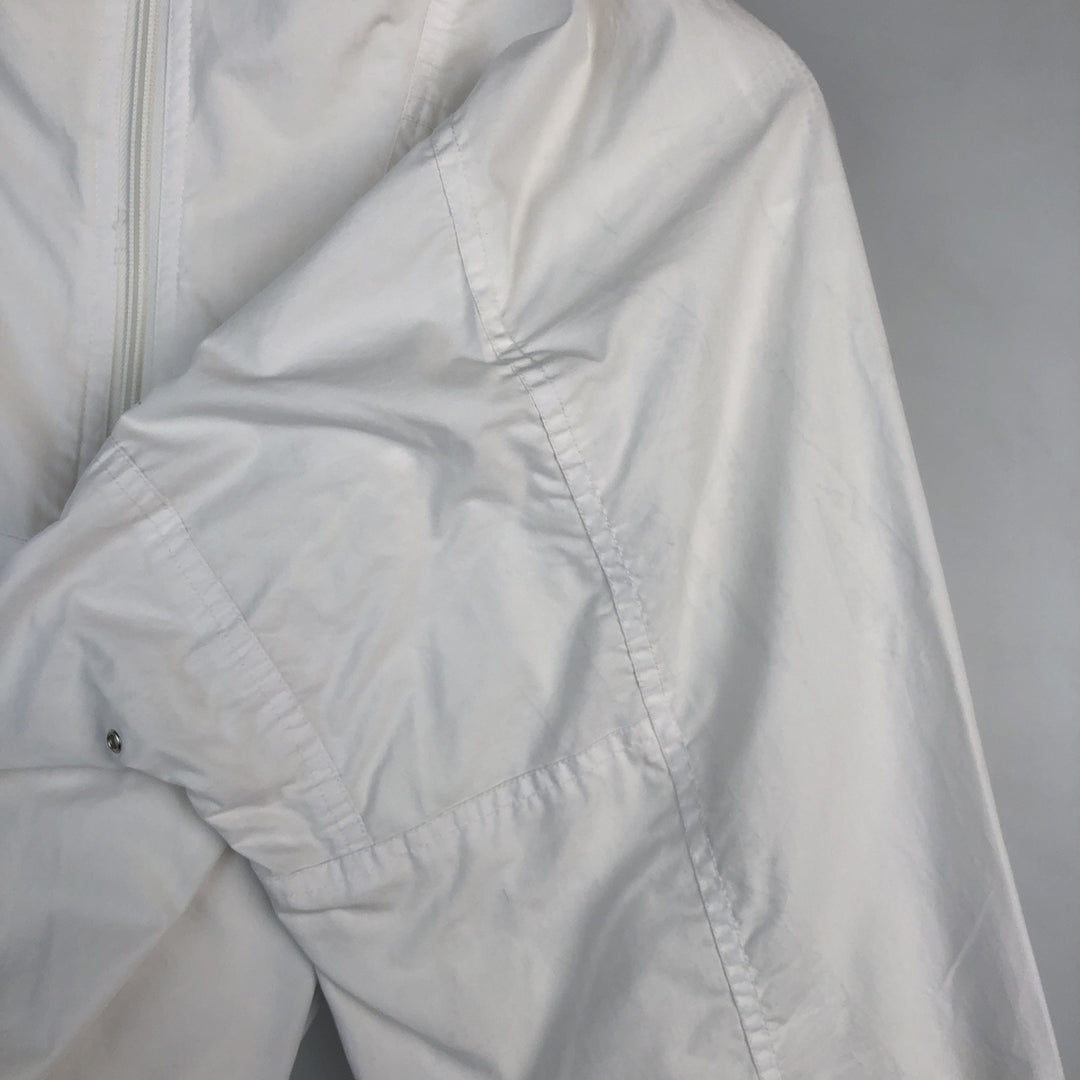 Adidas windbreaker, men's size M polyester white type Vintage Second Hand