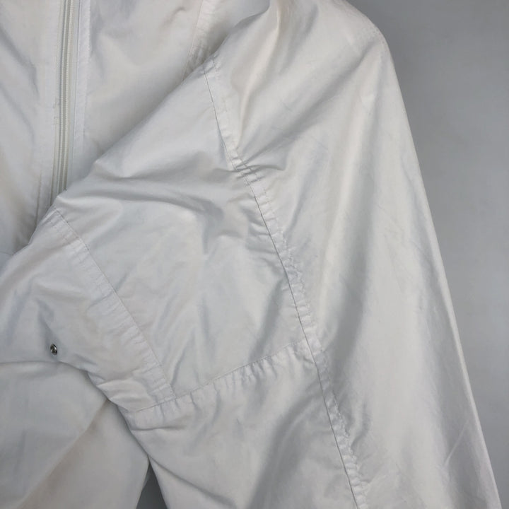 Adidas windbreaker, men's size M polyester white type Vintage Second Hand