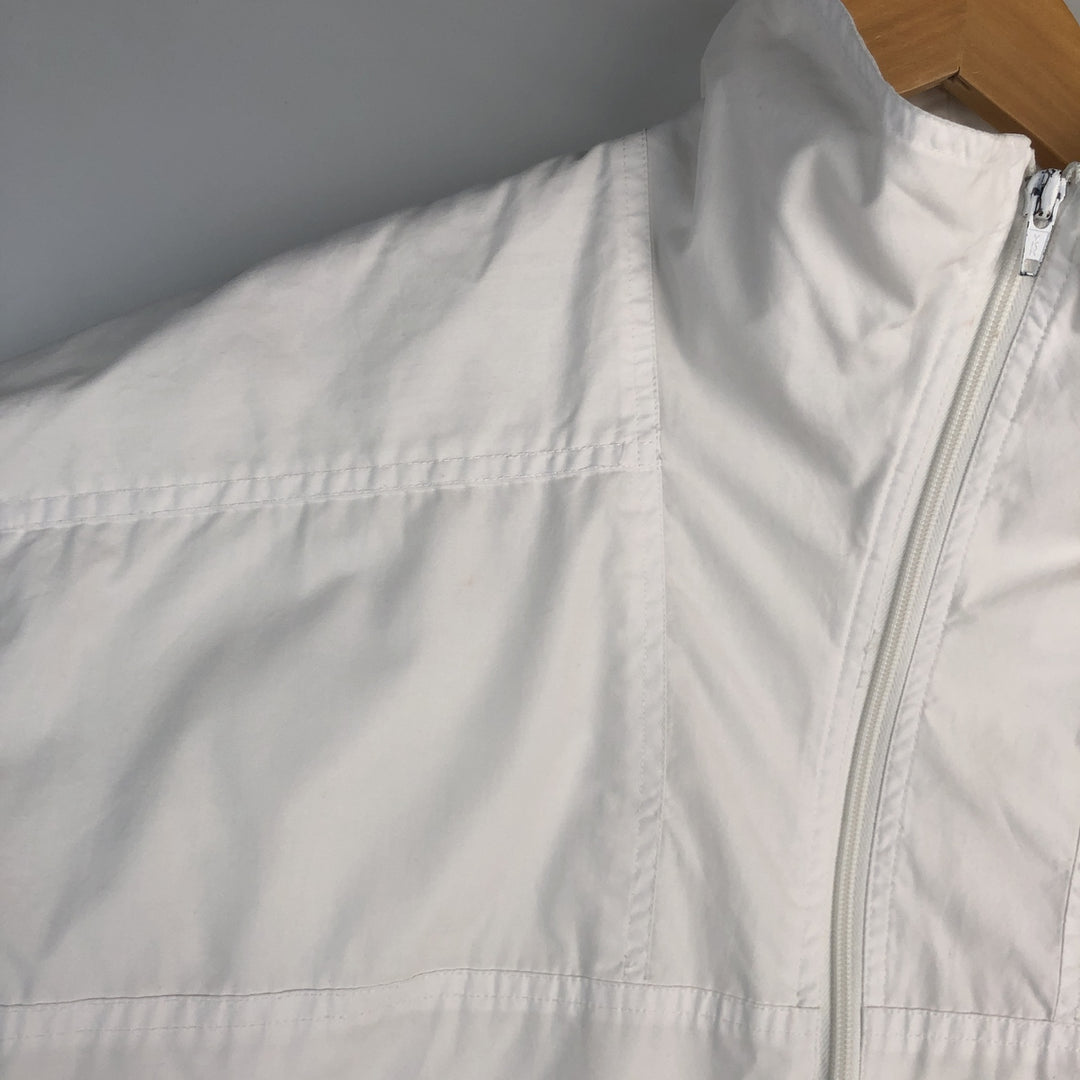 Adidas windbreaker, men's size M polyester white type Vintage Second Hand