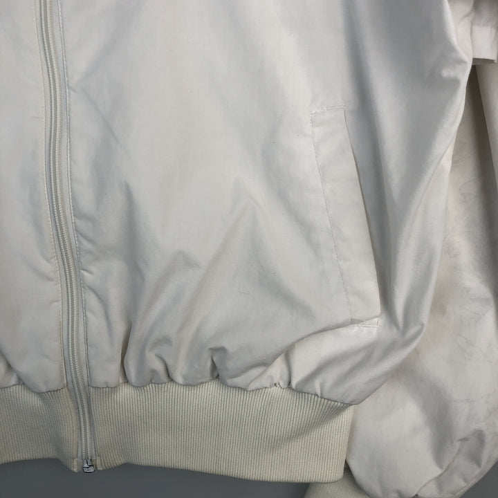 Adidas windbreaker, men's size M polyester white type Vintage Second Hand