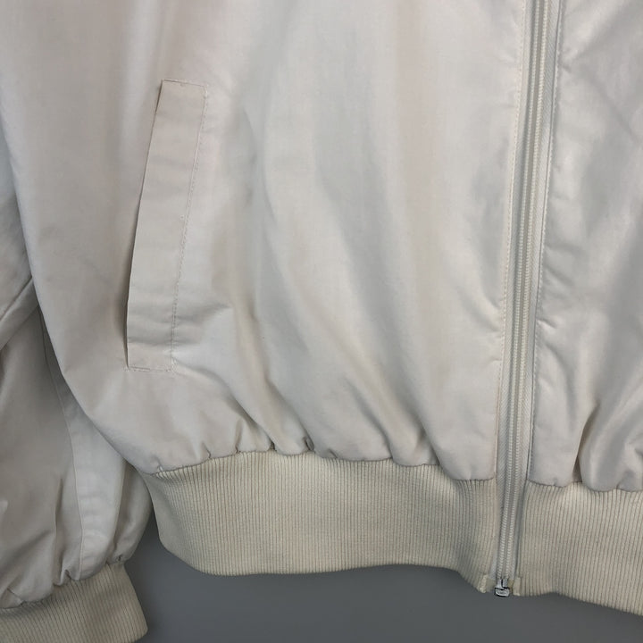 Adidas windbreaker, men's size M polyester white type Vintage Second Hand