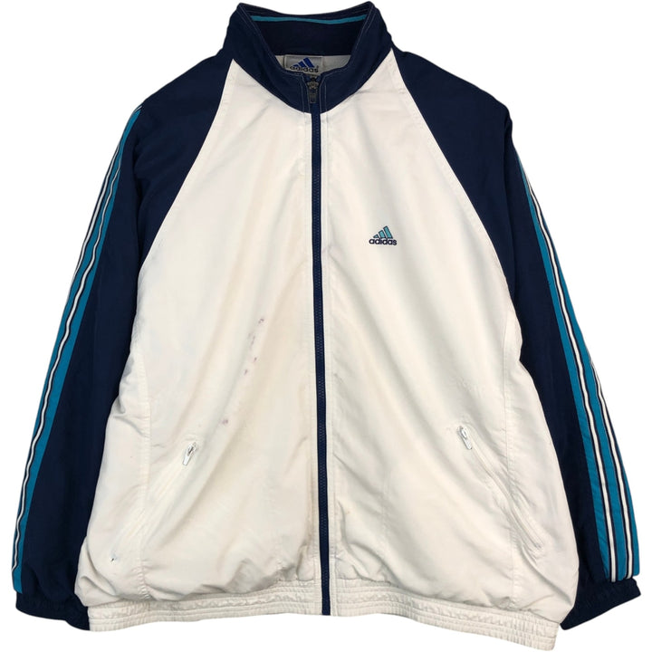 90s-00'S Adidas windbreaker, men's size M polyester white type Vintage Second Hand
