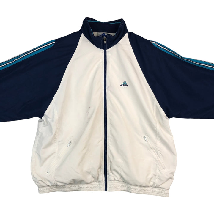 90s-00'S Adidas windbreaker, men's size M polyester white type Vintage Second Hand