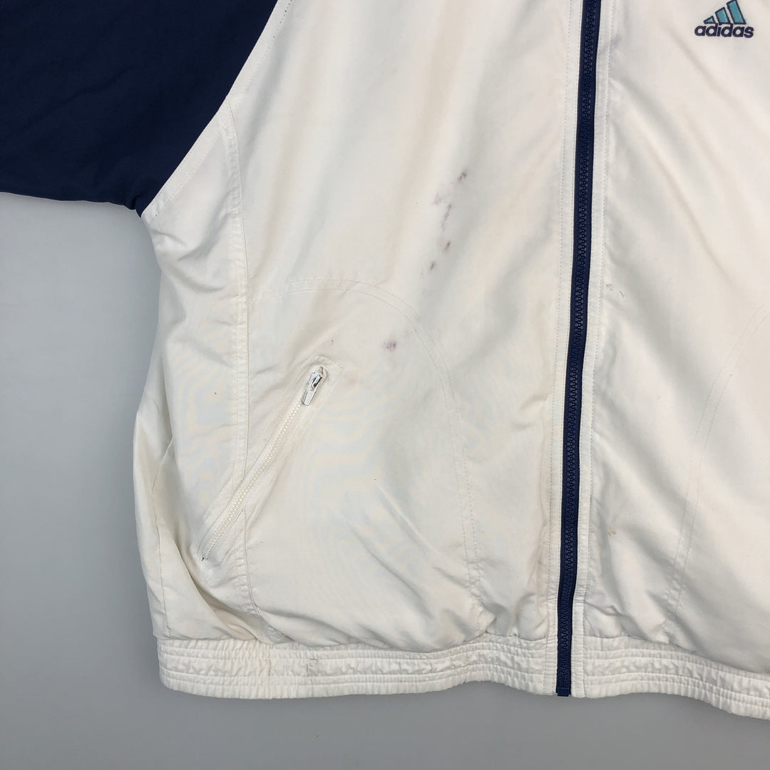 90s-00'S Adidas windbreaker, men's size M polyester white type Vintage Second Hand