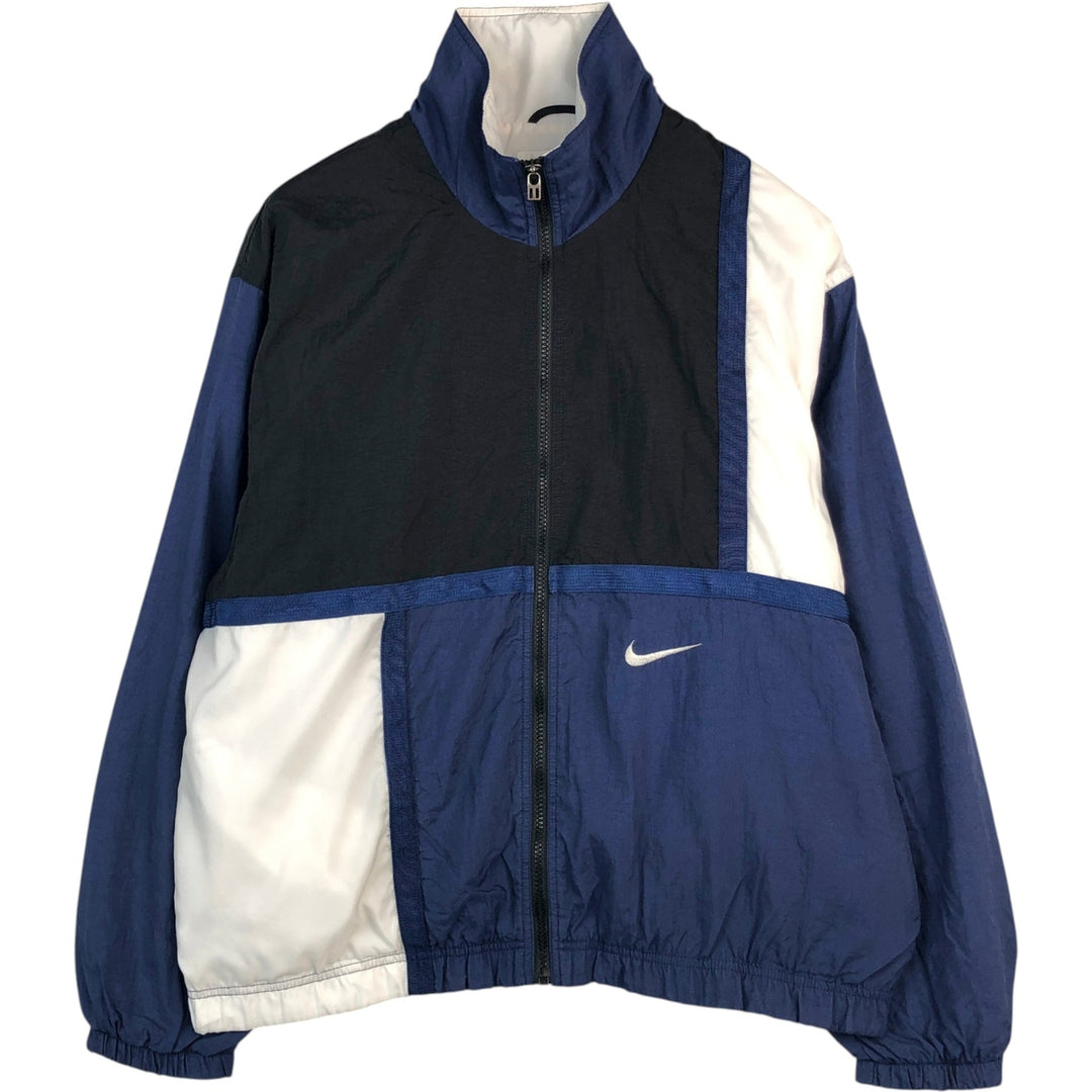 Nike Crazy Pattern Back Print Windbreaker, Men's Size M (approx.) Nylon blue type Vintage Second Hand