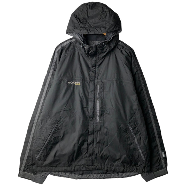 2000'S Columbia XCO Mountain Parka Shell Jacket, Men's Size XL Nylon black type Vintage Second Hand