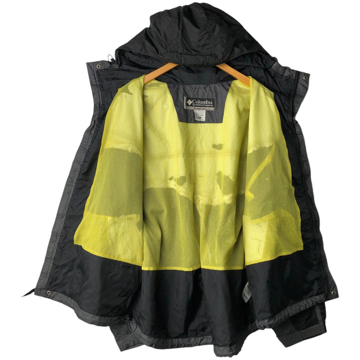 2000'S Columbia XCO Mountain Parka Shell Jacket, Men's Size XL Nylon black type Vintage Second Hand