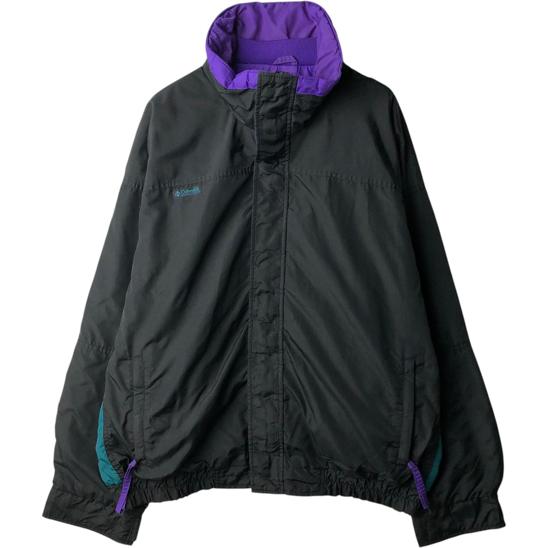1990'S Columbia BUGABOO Mountain Parka Shell Jacket (White Tag) - Men's Size XL (Equivalent) - Vintage Nylon black type Vintage Second Hand
