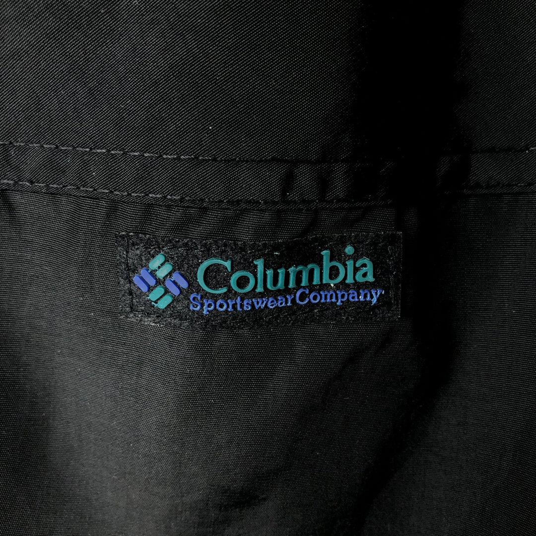 1990'S Columbia BUGABOO Mountain Parka Shell Jacket (White Tag) - Men's Size XL (Equivalent) - Vintage Nylon black type Vintage Second Hand