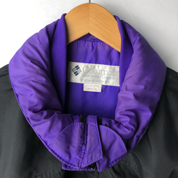 1990'S Columbia BUGABOO Mountain Parka Shell Jacket (White Tag) - Men's Size XL (Equivalent) - Vintage Nylon black type Vintage Second Hand