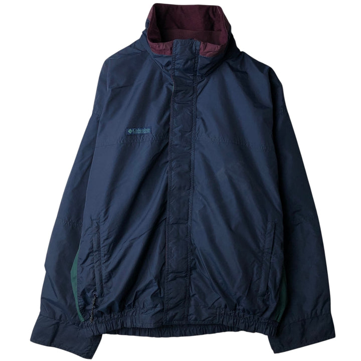 1990'S Columbia BUGABOO Mountain Jacket/Shell Jacket (White Tag) - Men's Size L (Equivalent) - Vintage Nylon navy blue type Vintage Second Hand