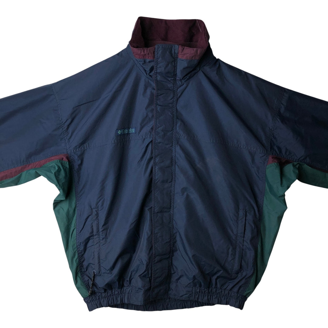 1990'S Columbia BUGABOO Mountain Jacket/Shell Jacket (White Tag) - Men's Size L (Equivalent) - Vintage Nylon navy blue type Vintage Second Hand