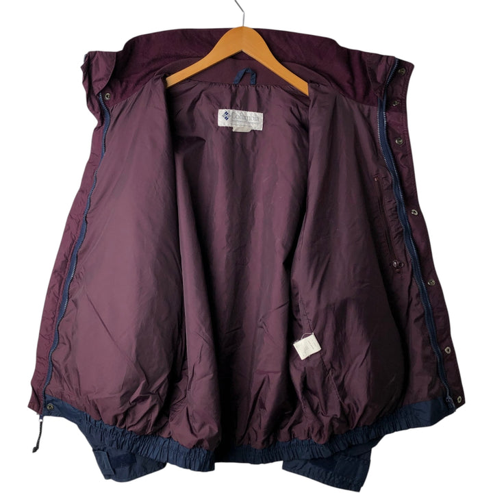 1990'S Columbia BUGABOO Mountain Jacket/Shell Jacket (White Tag) - Men's Size L (Equivalent) - Vintage Nylon navy blue type Vintage Second Hand