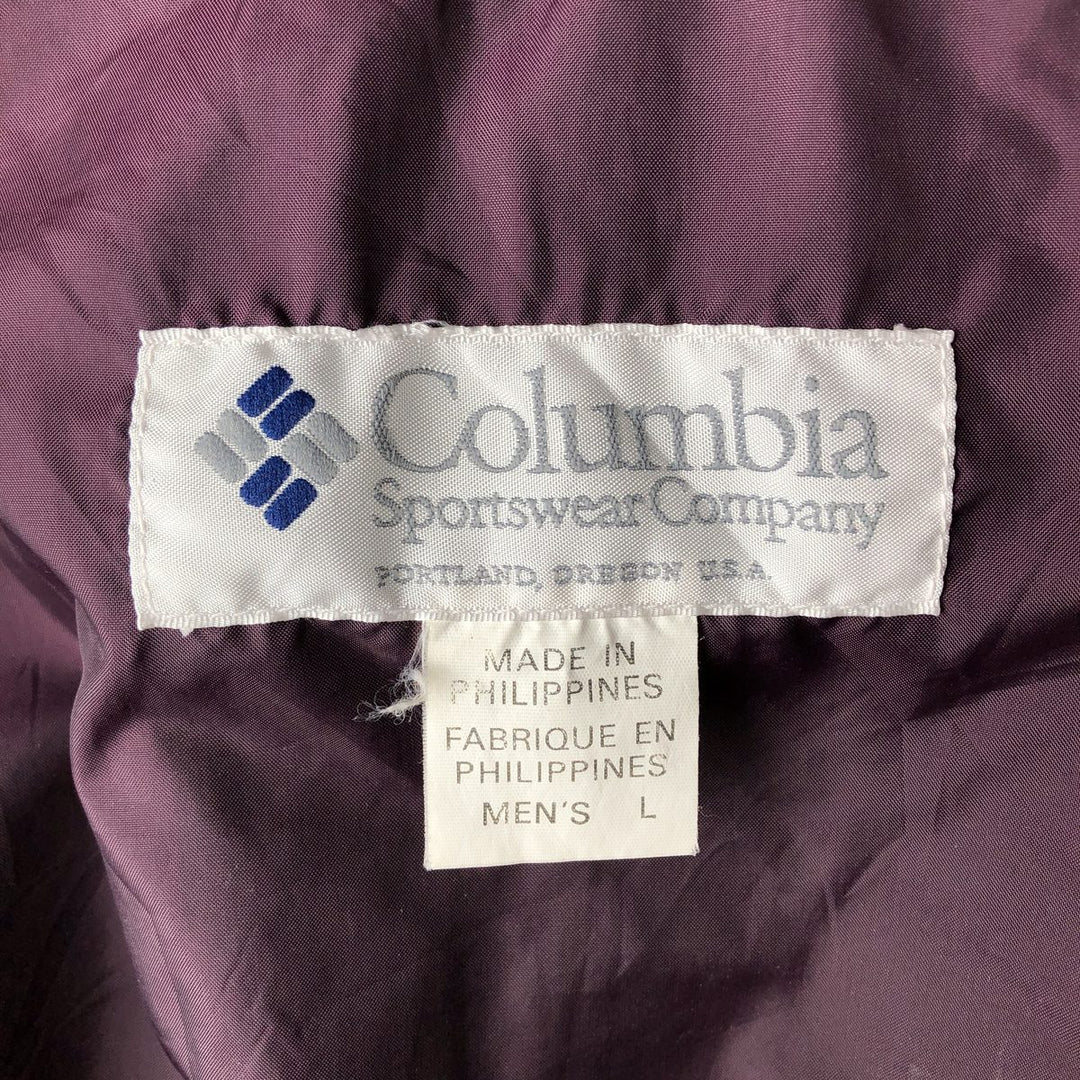 1990'S Columbia BUGABOO Mountain Jacket/Shell Jacket (White Tag) - Men's Size L (Equivalent) - Vintage Nylon navy blue type Vintage Second Hand