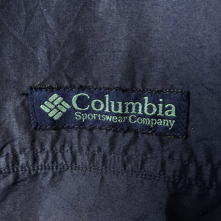 1990'S Columbia BUGABOO Mountain Jacket/Shell Jacket (White Tag) - Men's Size L (Equivalent) - Vintage Nylon navy blue type Vintage Second Hand