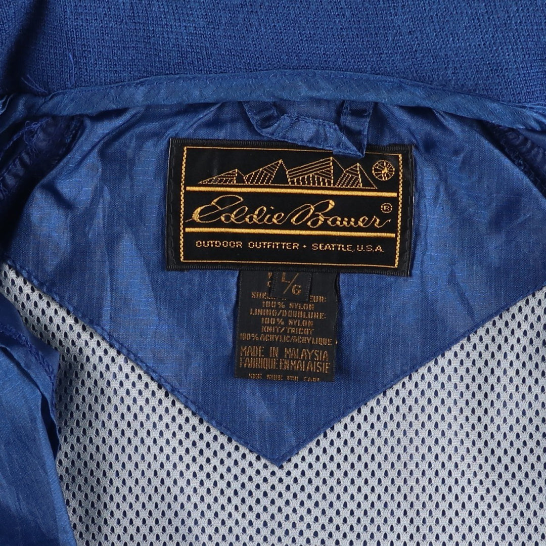 80s-90'S Eddie Bauer Black Tag Ripstop Mountain Jacket Shell Jacket Men's Size L (Equivalent) Vintage Nylon blue type Vintage Second Hand