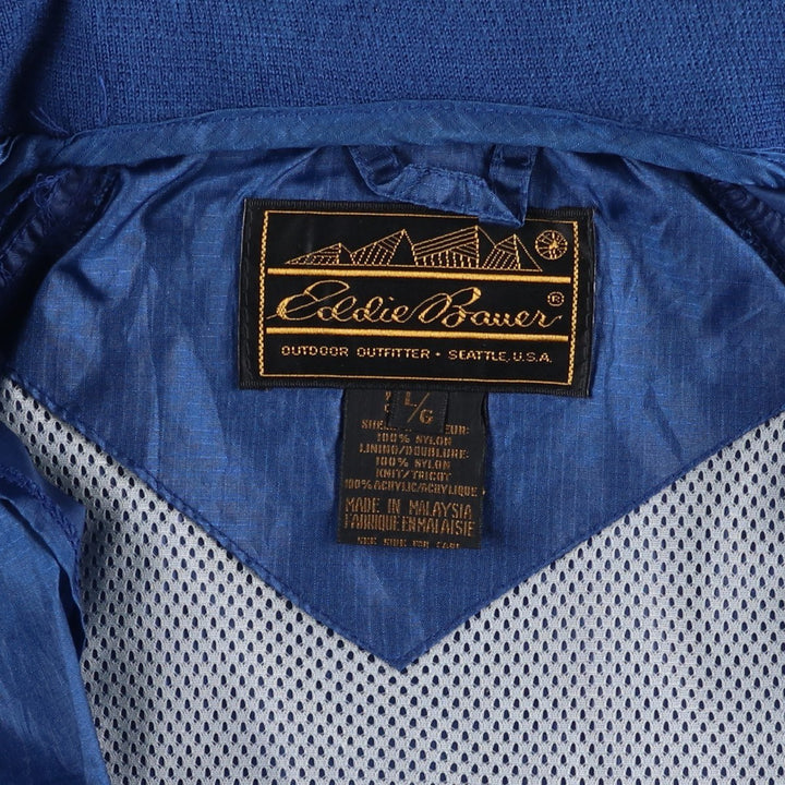 80s-90'S Eddie Bauer Black Tag Ripstop Mountain Jacket Shell Jacket Men's Size L (Equivalent) Vintage Nylon blue type Vintage Second Hand