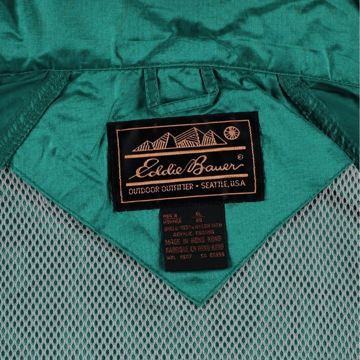 80s-90'S Eddie Bauer Mountain Jacket Shell Jacket Men's XL (approx.) Nylon green type Vintage Second Hand