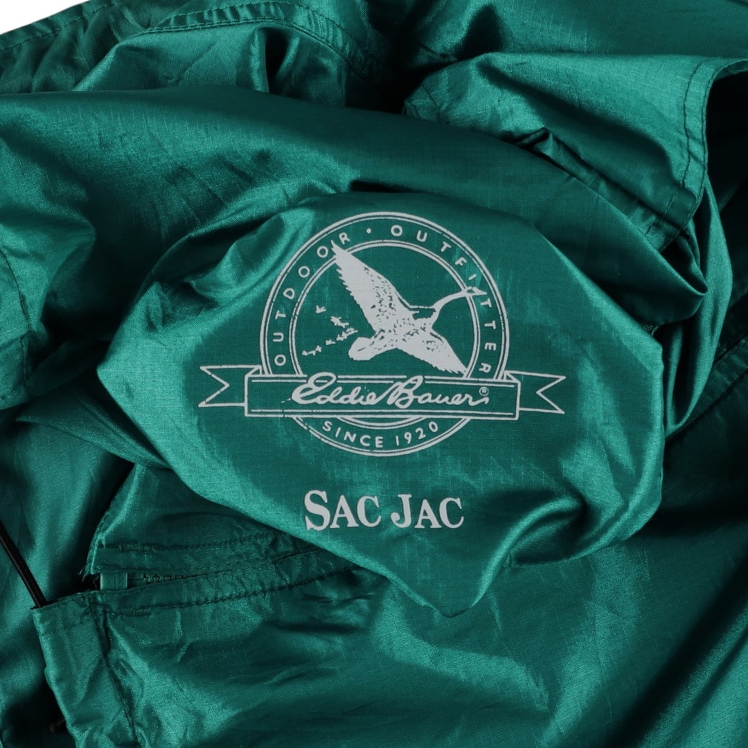 80s-90'S Eddie Bauer Mountain Jacket Shell Jacket Men's XL (approx.) Nylon green type Vintage Second Hand