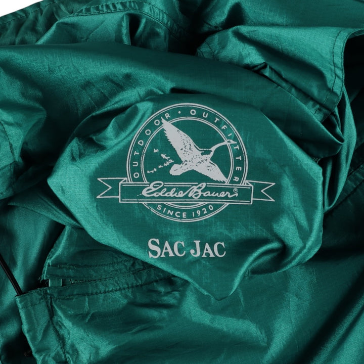 80s-90'S Eddie Bauer Mountain Jacket Shell Jacket Men's XL (approx.) Nylon green type Vintage Second Hand