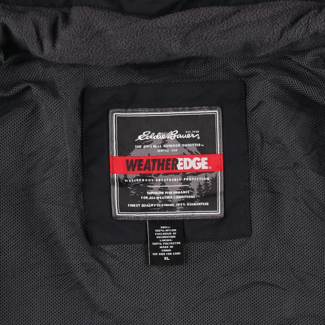 Eddie Bauer WEATHEREDGE Mountain Parka Shell Jacket, Men's XL (approx.) Nylon black type Vintage Second Hand