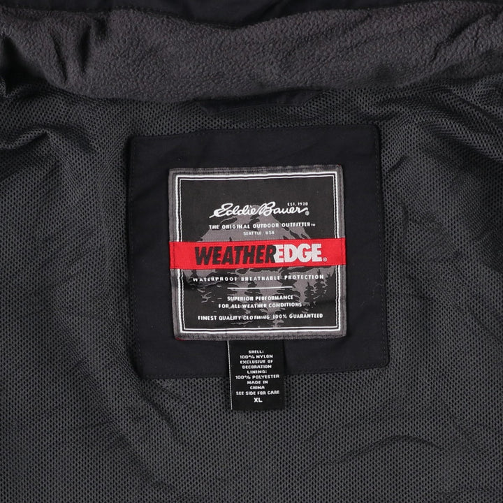 Eddie Bauer WEATHEREDGE Mountain Parka Shell Jacket, Men's XL (approx.) Nylon black type Vintage Second Hand