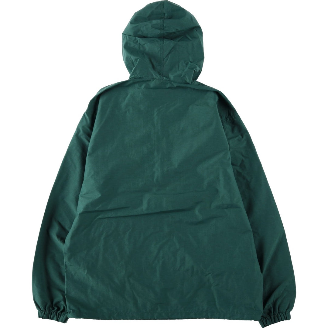 Vintage LLBean half-zip anorak parka from the 1990s, equivalent to men's size S. Nylon green type Vintage Second Hand
