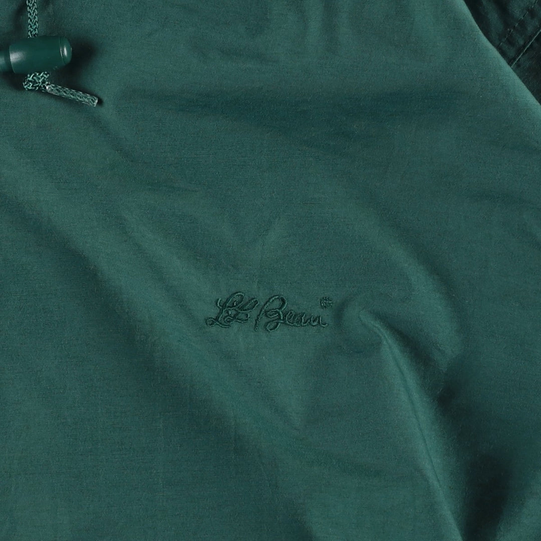 Vintage LLBean half-zip anorak parka from the 1990s, equivalent to men's size S. Nylon green type Vintage Second Hand