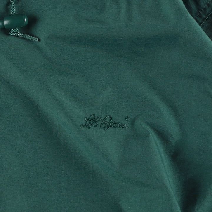 Vintage LLBean half-zip anorak parka from the 1990s, equivalent to men's size S. Nylon green type Vintage Second Hand